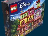 a box that has a lego disney castle in it