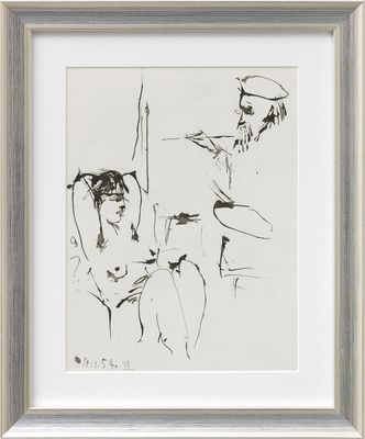 Pablo Picasso "Sans titre" (1953), encadré