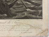 a drawing of a man in a boat on the water
