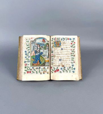 un livre ouvert avec l'image d'un chat dessus