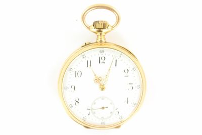 une image d'une montre de poche en gros plan sur fond blanc