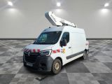 a white van with a ladder on top of it