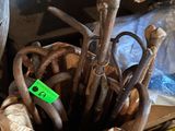 a bag with a bunch of old tools in it