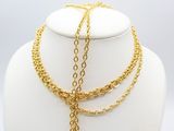 a close up of a necklace on a mannequin mannequin