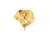an image of a close up of a gold ring on a white background