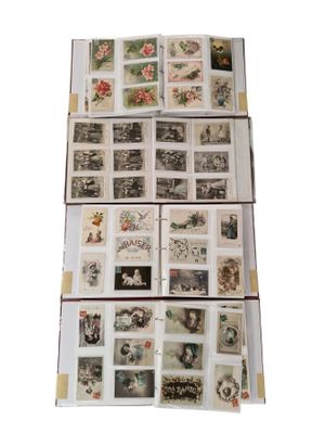 a lot of stamps that are stacked on top of each other