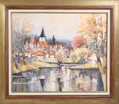 Robert BOULANGER (1923-2007). Vue d'Affracourt.