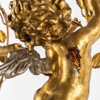 École italienne, paire de candélabres décoratifs à putti, bo… (photo 6)