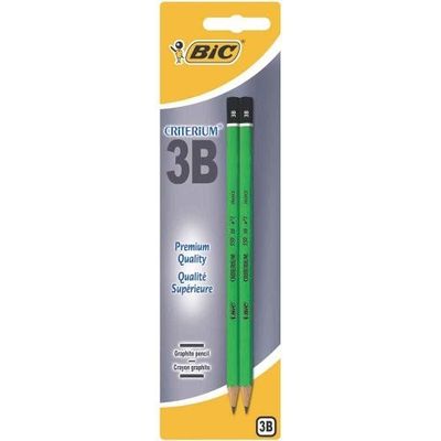 bic colored pencil 3b green pack of 2