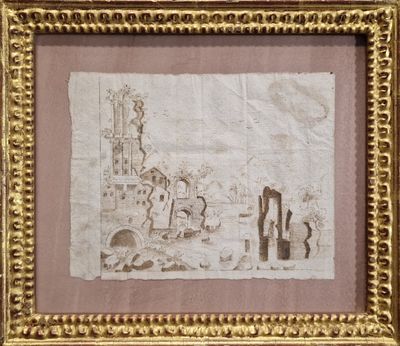 ECOLE DU NORD DU XVIIEME SIECLE (D'après BRIL ?) Etude de ru…