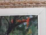 an image of a painting of a woman walking down a path