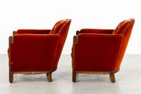 De Coene, paire de fauteuils Art déco recouverts de velours … (photo 6)