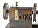 an old sewing machine that is sitting on a table