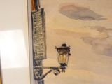 une photo d'un tableau représentant un lampadaire