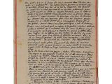 an old manuscript with writing on it and a red border