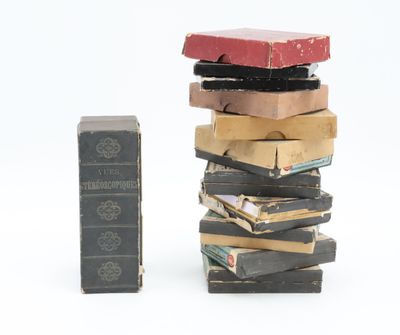 a stack of books sitting on top of each other