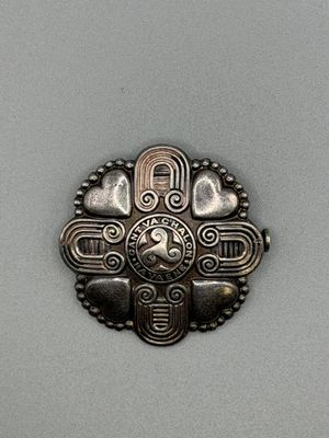 Bijou régional breton, Pierre Peron (1905 - 1988), broche ro…