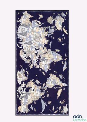 an image of a map of the world on a blue background