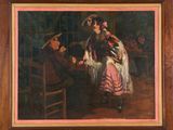 une image représentant un tableau où l'on voit un homme et une femme assis à une table