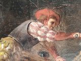 a picture of a painting of a man riding a horse