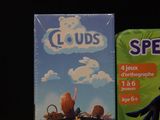 a box of clouds and a box of spooks sitting on a table
