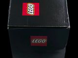 the box is black and has a purple flower on it