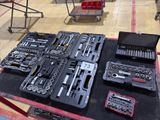 many tools on a table in a room