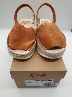 RIA MENORCA 1947 - Sandales Avarcas - Cuir suédé cognac - Pl…