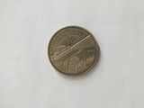 an image of a coin with a train on it