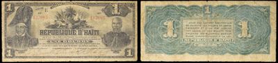 two old currency notes with a picture of a man and a woman on them