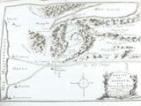 une vieille carte d'une petite ville sur une carte du pays