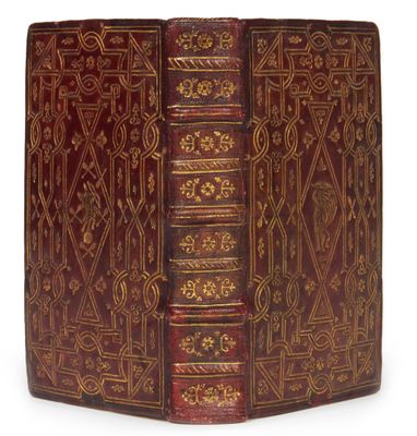 un vieux livre orné de motifs élaborés