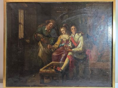 Dans le goût de TENIERS Scène de taverne