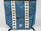 a blue tote bag with arrows and arrows on it
