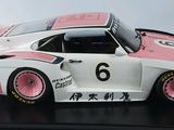a model of a race car on display on a table