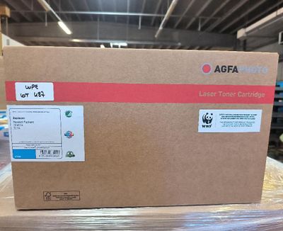 a box that is sitting on a pallet in a warehouse