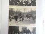 pictures of a group of people with horses and dogs