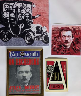 several different pictures of old cars are displayed on a white surface