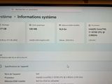 a computer screen displaying information about the system
