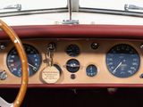 steering wheel and dashboard of a vintage car with gauges and speedometers