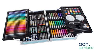 Mallette de dessin et peinture contenant 145 pièces (peintur…