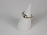 sterling silver ring with garnetite stone