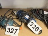 a lot of electrical equipment on a shelf in a store
