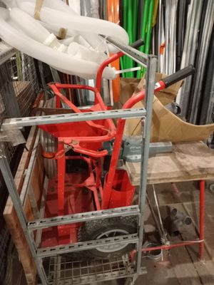 a picture of a cart with a lot of items on it
