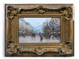 a picture of a painting of a city street