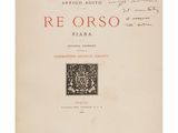 an old book with writing on it and a black and white image