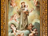 an image of a painting of a saint surrounded by angels