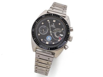 a close up of a watch on a white surface with a white background