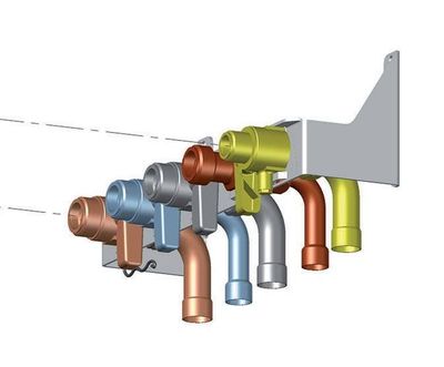 Lot de 3 kits de collecteurs de raccordement gaz, marque Sau…