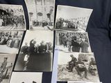 several old black and white photos of men and women in military uniforms